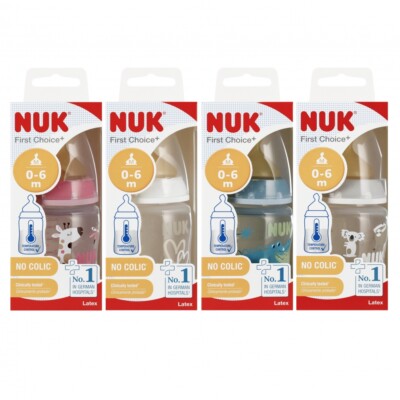 4008600360087 NUK Butelka z wskaźnikiem temp. 150 ml 0-6m First Choice  mix kolo
