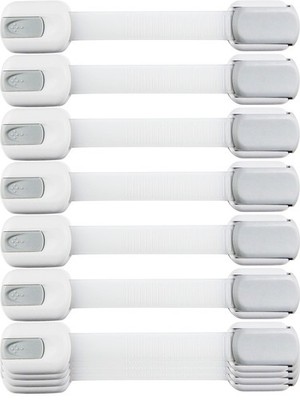 Child Safety Strap Locks (10 Pack) Baby for 10 Count (Pack of 1), Grey 