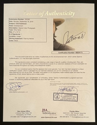 Clint Eastwood Signed Autographed 8x10 Photo Dirty Harry Western