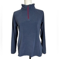 Columbia Quarter Zip Fleece Pullover Hiking Activewear Blue Girls XL 18/20 