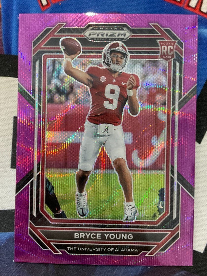 2023 Panini Prizm Draft Picks Football #101 Bryce Young Rookie Card Purple Wave