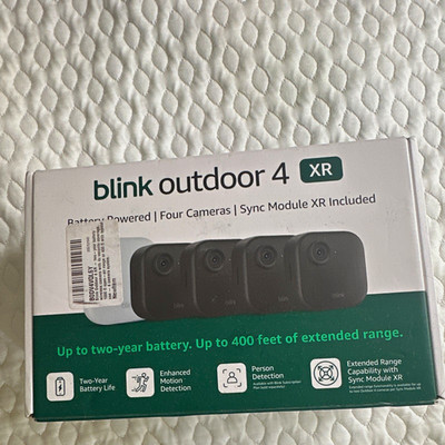 Blink Outdoor 4 XR 4-Cam Wireless Battery System w/ Sync Module XR 1080p