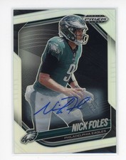 2025 Panini Prizm Black Nick Foles Silver Prizm AUTO (KB)