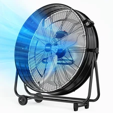 30" Heavy Duty Drum Fan, 13000CFM High Velocity Industria Fan, 3-Speed Metal Fan