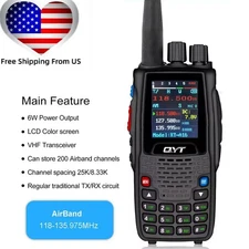 QYT KT-A16 Air Band Transmitter 6W 10 NOAA Weather forecast Channels 2-Way Radio