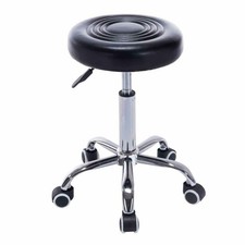 Rolling Swivel Stool Wwheels Adjustable Tattoo Facial Massage Spa Salon Black