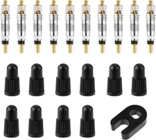 Valve Core Repair Kit for Presta, Including 10pcs silver, golden, black 