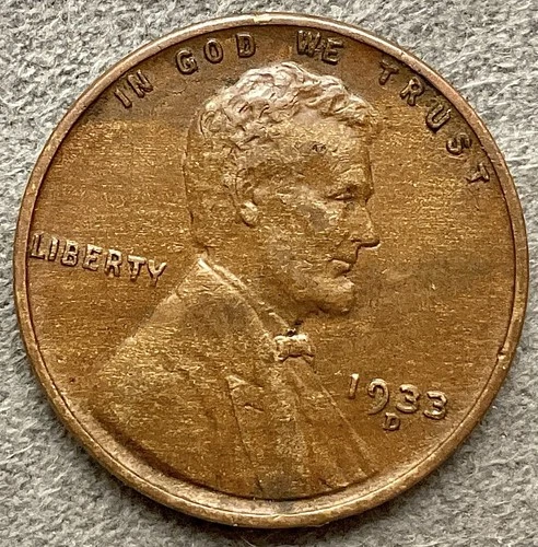 1933-D  Lincoln Wheat Cent - [XF EF] Extremely Fine - High Grade ~ B119