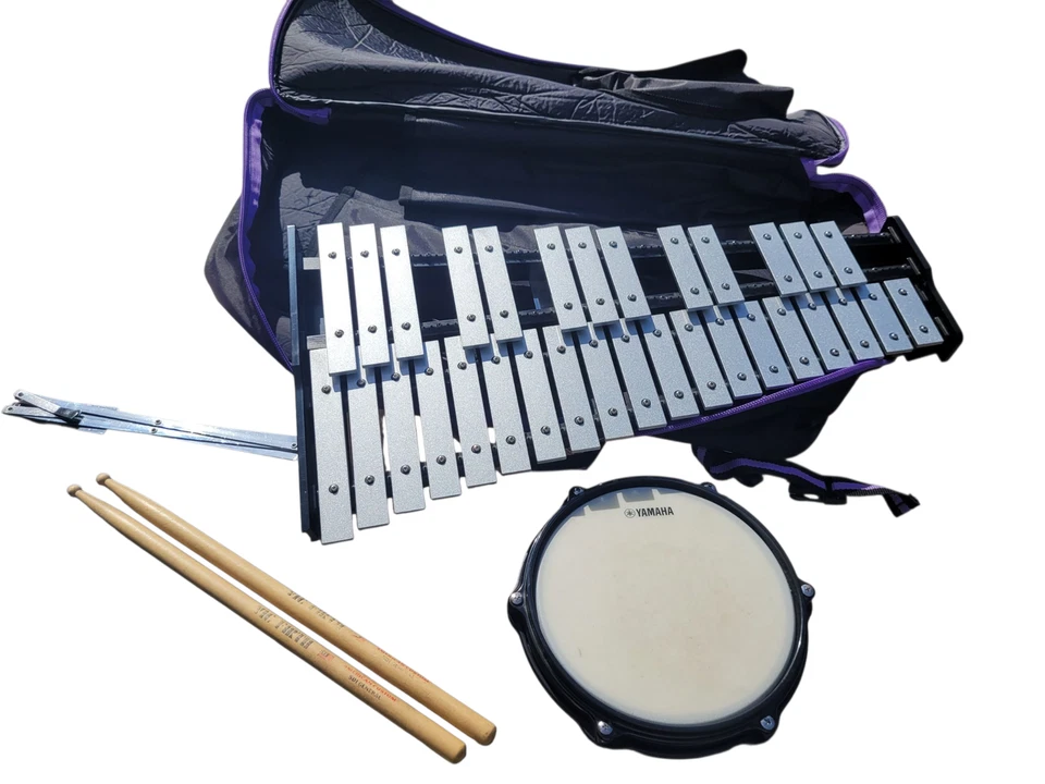 Kit de campana de xilófono Yamaha teclado de mazo con estuche palos y almohadilla de práctica Foto 2 de 4