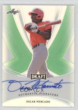2013 Leaf Metal Draft Green Prismatic /10 Oscar Mercado #BA-OM1 Auto hv1