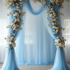 Décoration Mariage Arche Tulle Organza Maillage Rideau Fond Chaise Nœud