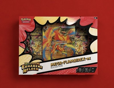 Pokemon Erhabene Helden Mega-Flambirex-EX Kollektion NEU OVP