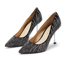 Blue by Betsey Johnson Alesi Pumps Women's US 7.5 Black Stiletto Heel ZAP1103