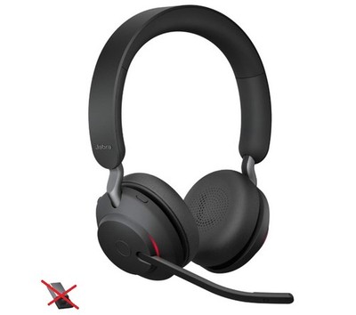 Jabra Evolve2 65 Wireless PC Headset Bluetooth Noise Cancelling Microsoft Teams