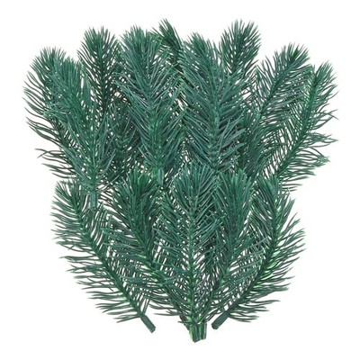 48 Pack 4'' Artificial Green Pine Needles Branches Twigs Stems Pick Style 2