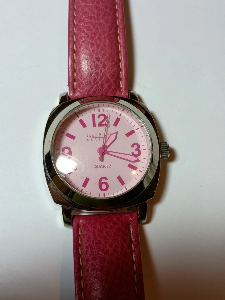 Reloj de cuarzo rosa vintage Joan Rivers Classics cara grande! ¡Fabuloso! ¡¡MIRA!!! Foto 2 de 4