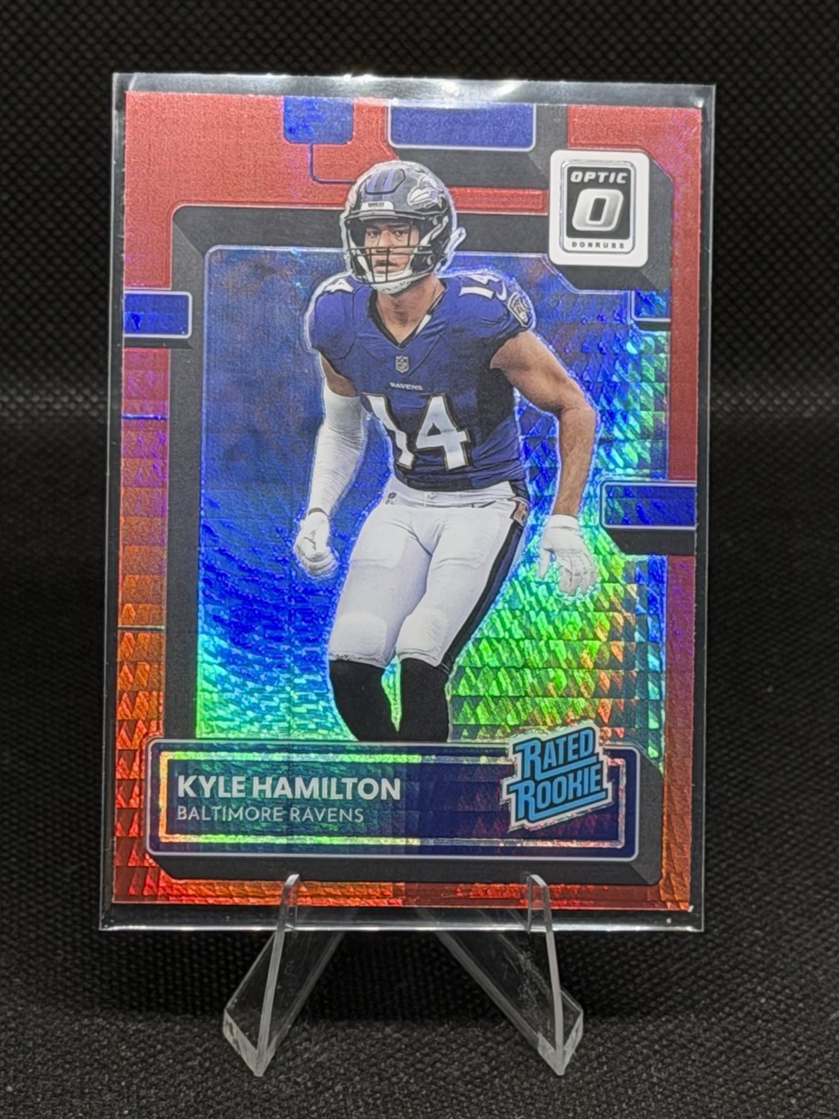 2022 Panini Donruss Optic - Rated Rookie Kyle Hamilton #238 Red Hyper Prizm (RC)
