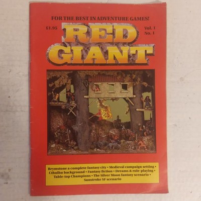 Red Giant Magazine Vol 1 Issue No.1 1990 Table Top/Role Playing Games RARE