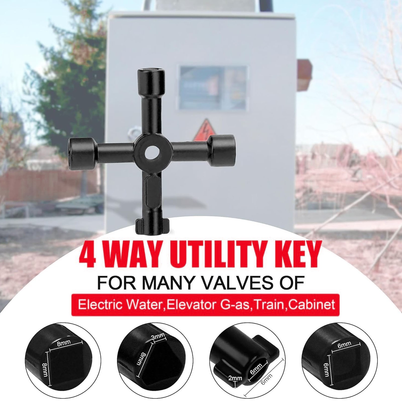 Water Meter Key Sillcock Wrench Tool Set T Handle Water Meter Shut Off Tool
