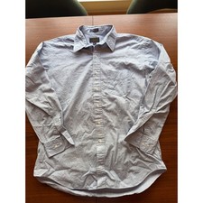 Vintage Chaps Ralph Lauren Blue End on End Button Down Dress Shirt 16.5-34/35