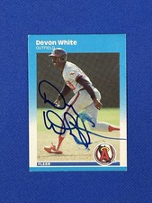 1987 Fleer Update Devon White Rookie Card #U-123 AUTO autograph signed AA. rookie card picture