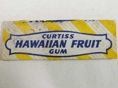 Curtiss Hawaiian Fruit  Chewing Gum Wrapper Book-3