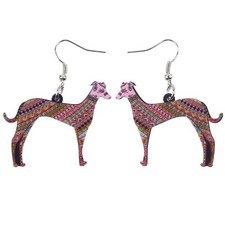 Acrylic Drop Greyhound Dog Pets Earrings Funny Design Lovely Gift For Women Fash
