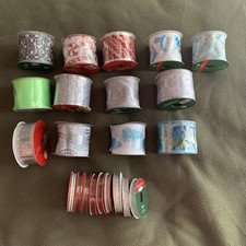 Lot of 22 Christmas Ribbons. Various Brands and Sizes. New