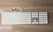 Apple A1243 Wired USB Aluminum Keyboard Full Size Numeric Keypad Tested Working 
