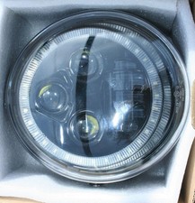 Black 60W LED Front Headlight HI/Low Beam Motorcycle Headlamp Headlight Assembly