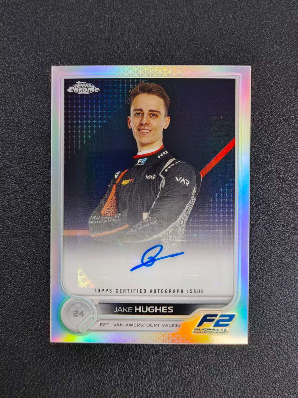 2022 Topps Chrome Formula 1 F1 Jake Hughes Auto Refractor # CAC-JH  GZ