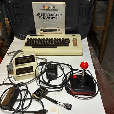Vintage Commodore Vic-20 computer games and accessories