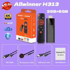 Android TV Stick New Full HD 4K 1080P Wifi 6 Google Voice NETFLIX Youtube Q6 Blu