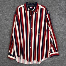 Vintage Tommy Hilfiger Men's Long Sleeve Button Down Shirt Stripe Size L