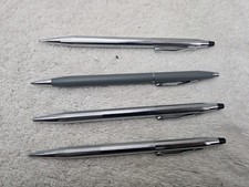 VINTAGE CROSS SILVER TONED PEN  PENCIL 1 GRAY  SET LOT OF 4