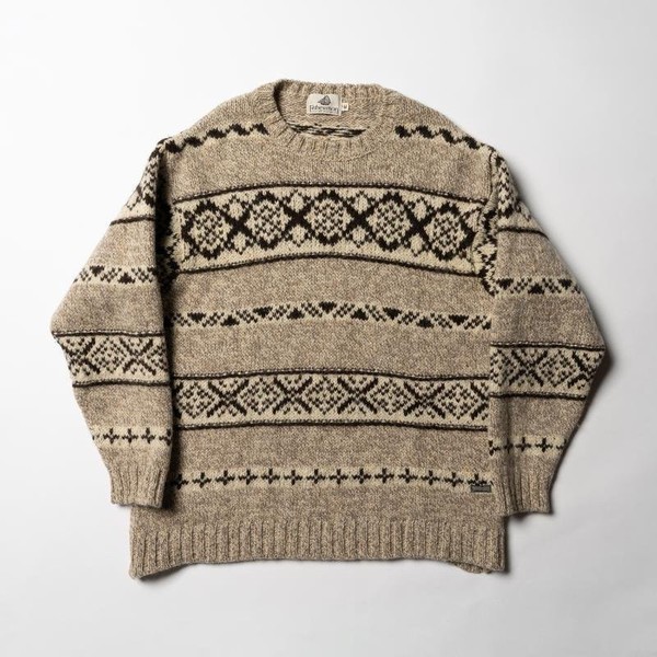 Men FISHERMAN Sweater Beige Wool M
