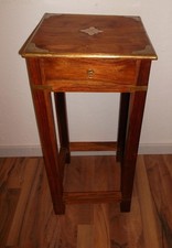 Beistelltisch mit Intarsien Blumentisch Telefontisch Vollholz