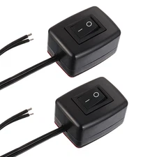 12V Car Rocker Switch Surface Mount SPST LED Light Fog Lamp 2PCS Adhesive