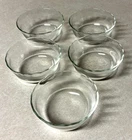 Lot of 4 Corning PYREX 464 10oz 300 ml Custard Dessert Cups 3 Ring Scalloped