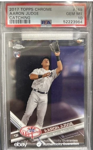 Aaron Judge - 2017 Topps Chrome #169 RC Catching PSA 10