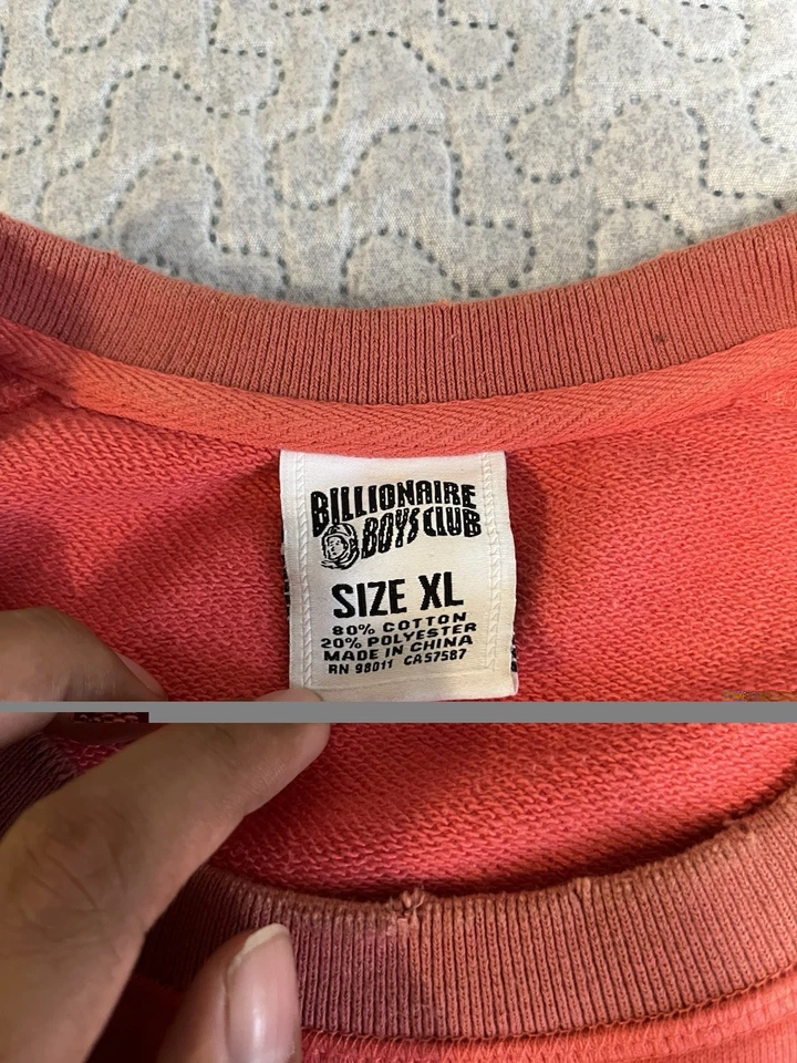 Suéter Suéter Sudadera Rosa Talla XL Sin Capucha Billionaire Boys Club Foto 2 de 4