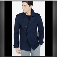 EXPRESS CLASSIC NAVY PEACOAT JACKET MEDIUM MILITARY STYLE