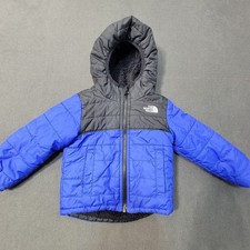 Giacca North Face ragazzo bambino puffer invernale blu/nero full zip taglia 2T