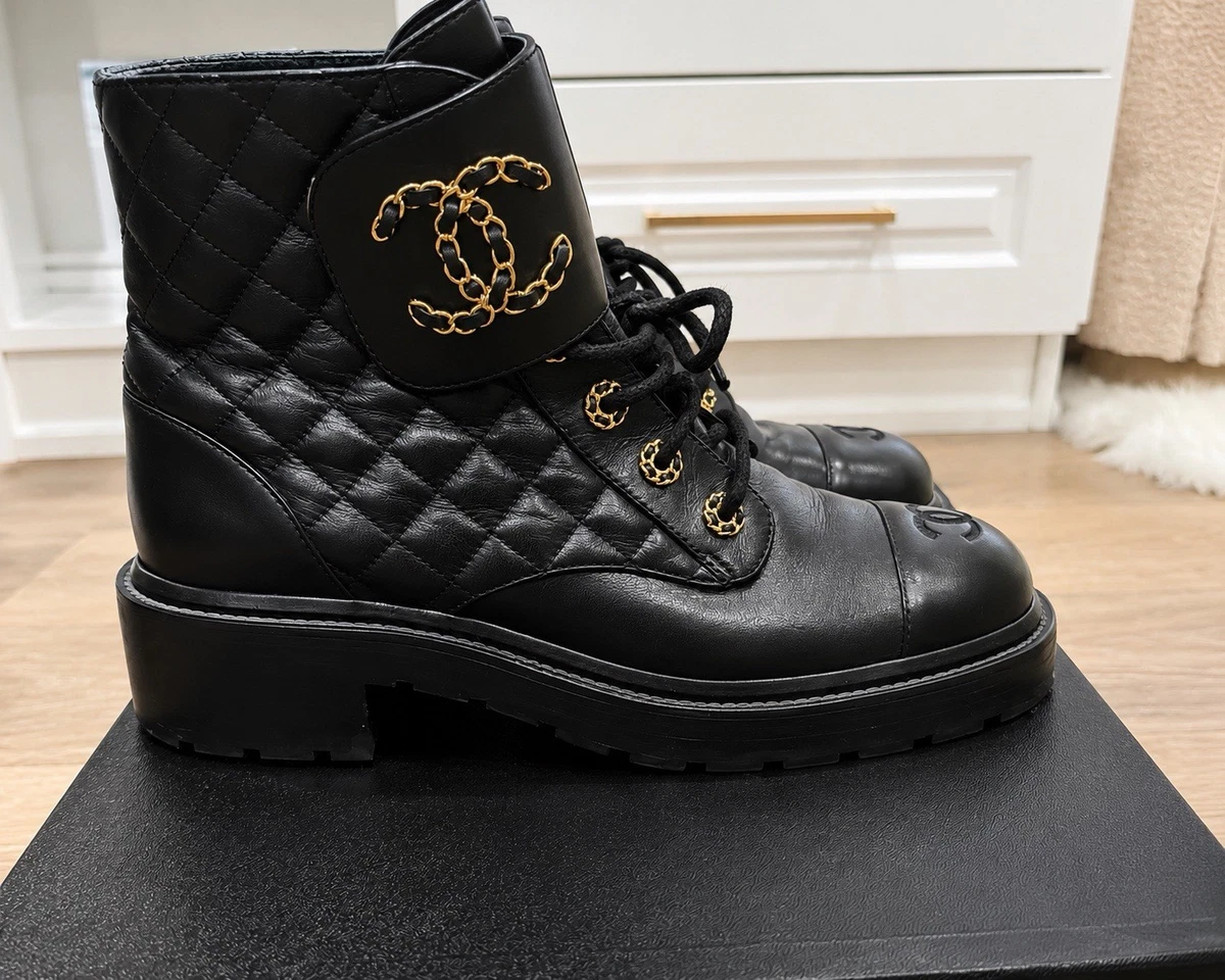 25+ CHANEL Leather Upper Gold Boots for Women for sale | Updated
