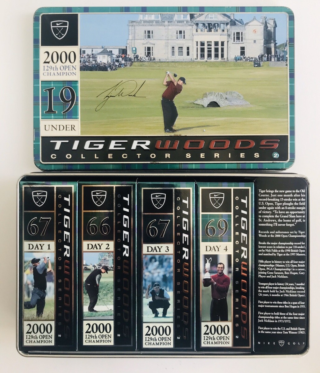 Tiger Woods Collector Series Complete Set (1 - 4) Tin Box Golf