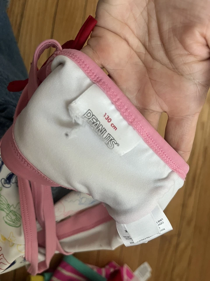 Traje de baño Hanna Differentson niñas Snoopy Peanuts 130 talla 8 bikini top solamente Foto 4 de 4