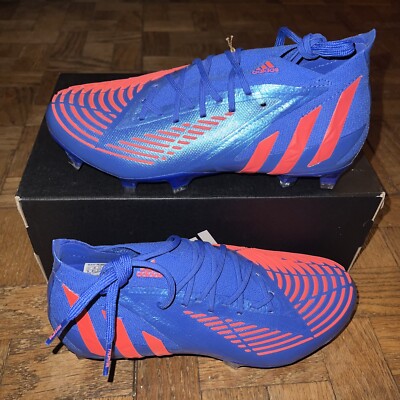 NWB Adidas Mens 5 Women 6 Predator Edge.1 FG Firm Ground Hi-Res Blue H02932