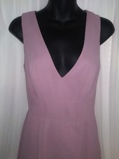 LOVELY WOMENS DAVIDS BRIDAL MAUVE FORMAL GOWN SZ 4