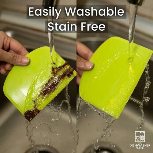 Cortador de masa raspador de tazón de plástico flexible de doble cara para pan pizza pastelería Foto 3 de 4