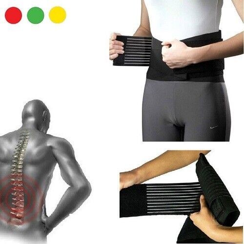 FASCIA ELASTICA LOMBARE TUTORE CORSETTO REGOLABILE CON STECCHE SCIATALGIA